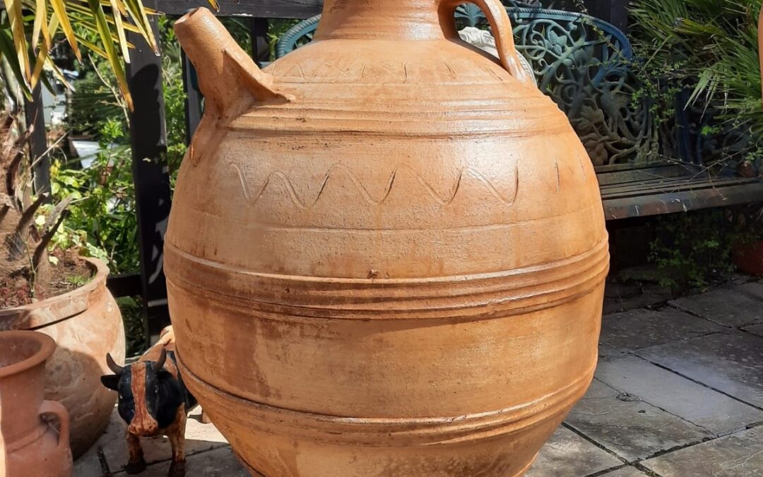 SOLD – Vintage Brika Terracotta Feature Pot – Extra Large 106cm X 64cm – Very Rare – Handmade – 30 to 40 Years Old – £450