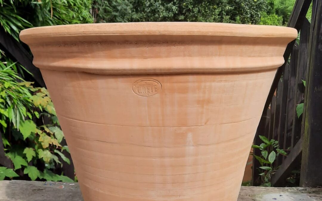MONAHOU Cretan Terracotta Pot Planter – Handmade in Crete – AVAILABLE IN 4 SIZES (40cm, 50cm, 60cm & 75cm high) – CLICK IMAGE FOR MORE INFO