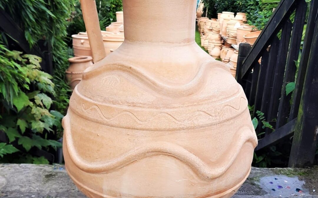 PAYLINA Cretan Terracotta Feature Jug – Handmade in Crete – Extra Large 87cm X 54cm – £395.00 – CLICK IMAGE FOR MORE INFO